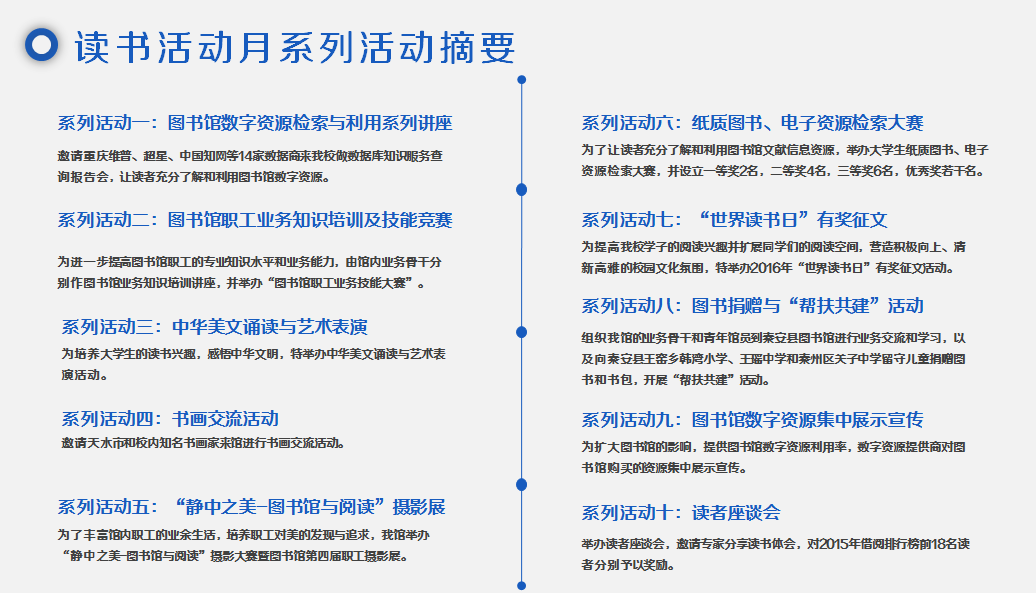 读书活动月系列活动